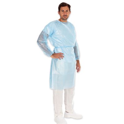 NOVFMB277780 - Bte/100x tabliers "surgical gown" PP/PE, blue, 120x140cm, elastic cuff